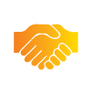 Partnership Orange handshake icon
