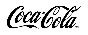 Coca-Cola logo in black font